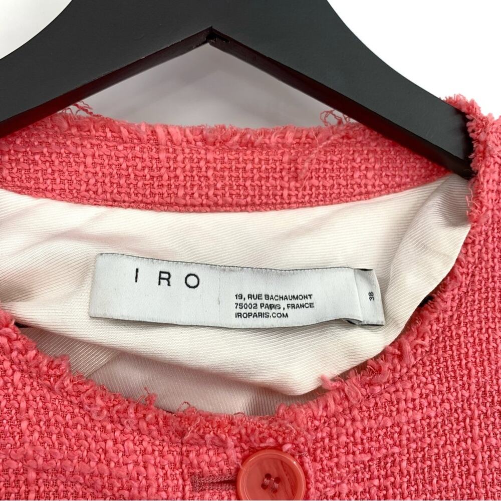 IRO Felicity Tweed Jacket Pink US 6 / FR 38 - Picture 6 of 10